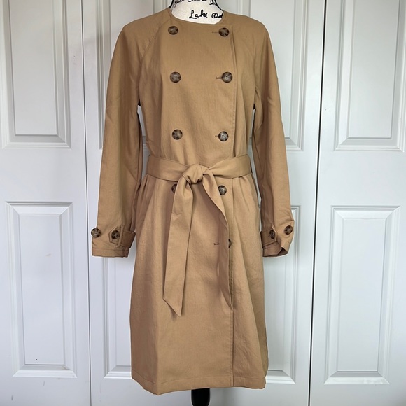 NWOT Outerknown Baker Trench Coat Sandy Size Small - Picture 5 of 12